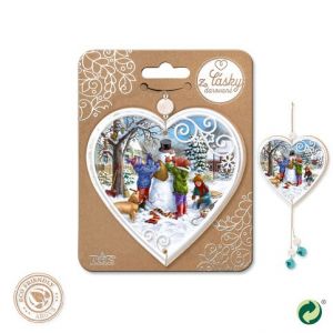 ARGUS Vánoční dřevěná dekorace srdíčko 23571011