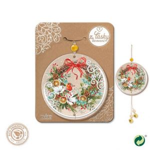 ARGUS Vánoční dřevěná dekorace kruh 23571013