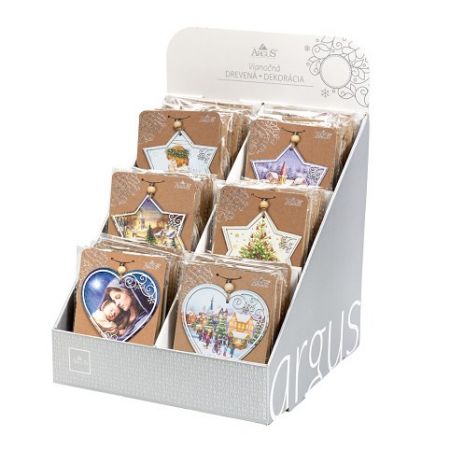 ARGUS Vánoční dřevěné dekorace mix 2357V001