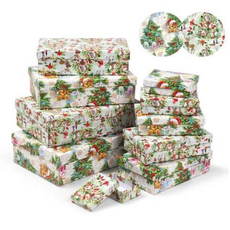 ARGUS Sada 10 ks dárkových krabic vánoční 25001181