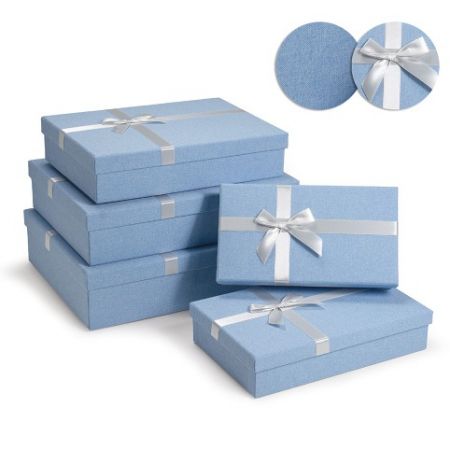 ARGUS Sada 5 ks dárkových krabic - textilní se saténovou stužkou 21005201