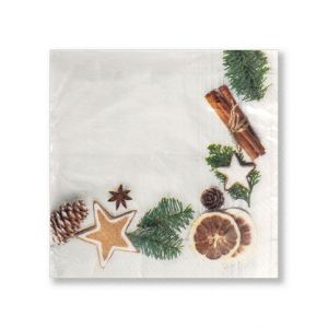 ARGUS Vánoční ubrousky, servítky - přírodní vánoční rám 19031023