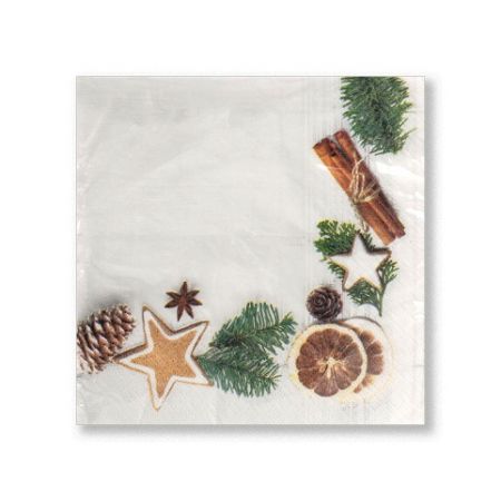 ARGUS Vánoční ubrousky, servítky - přírodní vánoční rám 19031023