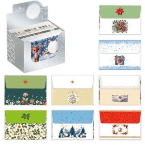 ARGUS Obálka MINI s potiskem BOX – mix vánočních motivů, 120 ks 1087V001