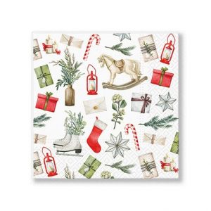 ARGUS Vánoční ubrousky, servítky - vintage svátky 19031014