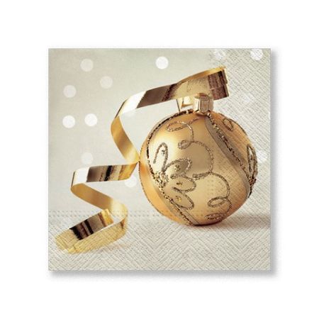 ARGUS Vánoční ubrousky, servítky - zlatá koule 19031019
