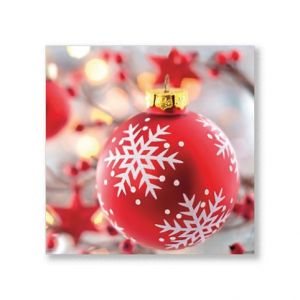 ARGUS Vánoční ubrousky, servítky - červená koule 19031020