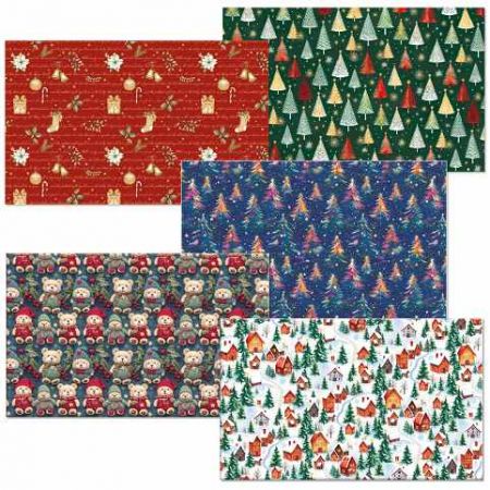 ARGUS Balící papír STANDARD vánoční motiv  arch 100x70 MIX box 80 rolí 09210011