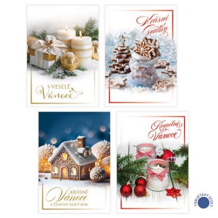 ARGUS Vánoční pohlednice s třpytivým efektem 06110321-c