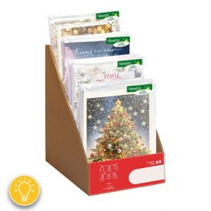 ARGUS Vánoční přáníčká svítící prodejní box 24 ks 01B10014