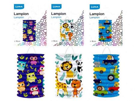 Lampion 15cm válec dětský mix