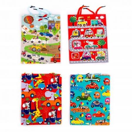 Dárková taška M 18x23x8cm - Barevná jízda fantazie