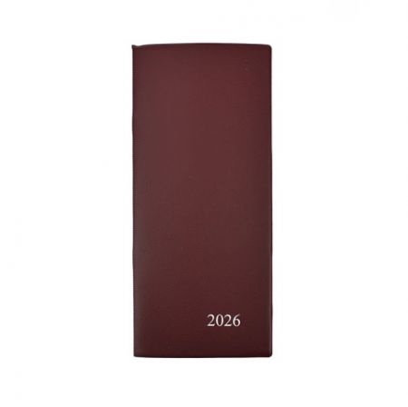Diář měsíční 2026, bordó