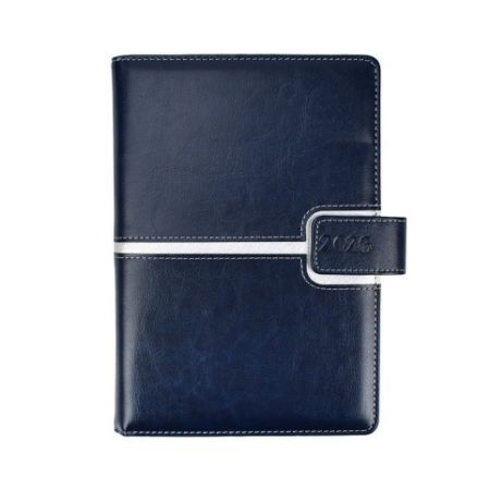 Diář Magnetic 2026 týdenní, modro-stříbrný