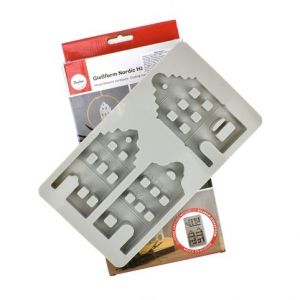 Silikonová odlévací forma, norské domečky, 3 motivy