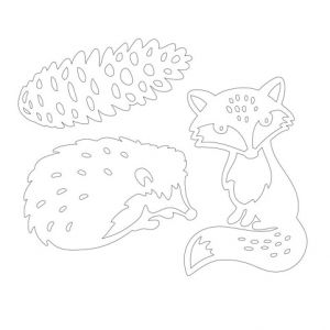 Papírový výřez, lesní kouzlo, 6 ks