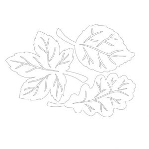 Papírový výřez, listy, 6 ks