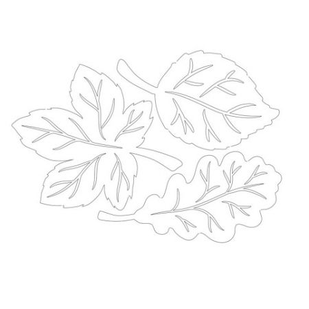 Papírový výřez, listy, 6 ks