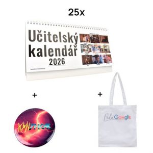 Učitelský kalendář - 25 ks + taška PedaGoogle a placka KanTHOR zdarma