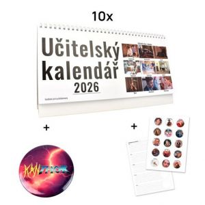 Učitelský kalendář - 10 ks + sebehodnotící sada a placka kanTHOR zdarma