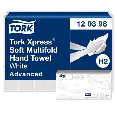Tork H2 Xpress papírové ručníky 2-vrstvý recykl bílé 3780 ks
