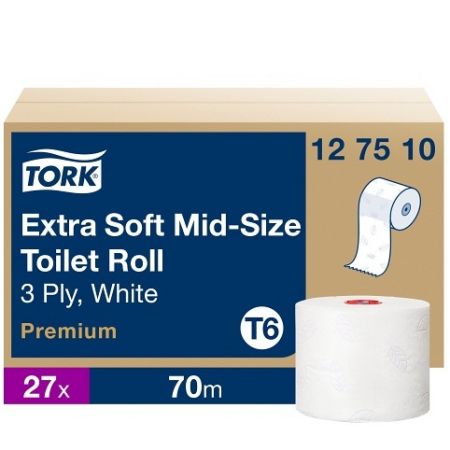 Tork Mid - size extra jemný 3 - vrstvý toaletní papír