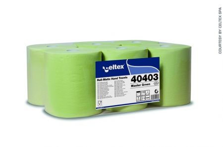 Celtex Master papírové ručníky v roli 2vrstvé celulóza zelelené 140 m 6 rolí