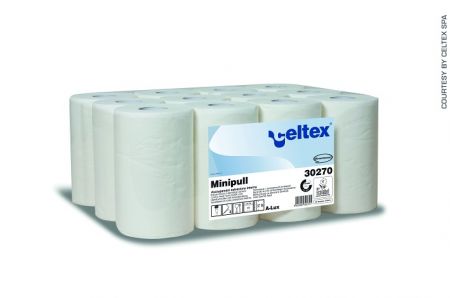 Celtex Minipull papírové ručníky se středovým odvíjením 2vrstvé celulóza 72 m 12  rolí