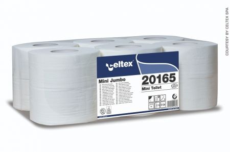 Celtex Mini toaletní papír mini jumbo 195 2vrstvý celulóza 160 m 12 rolí