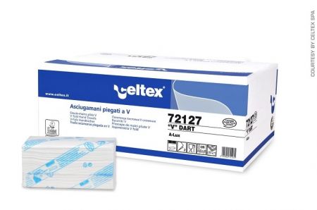 Celtex Dart papírové ručníky skládané V 22x21 cm 2vrstvé celulóza 3000 ks