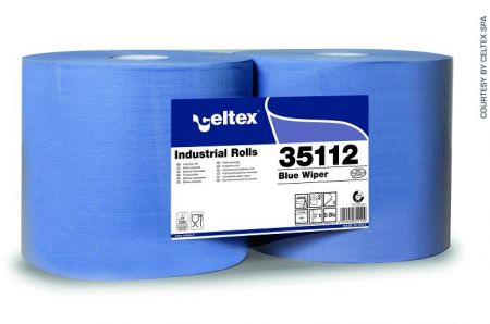 Celtex průmyslové role 280 2vrstvé celulóza modré 290 m 2 role