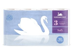 Harmony Soft toaletní papír, 3 - vrstvý recykl, 7x8 rolí