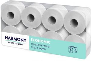 Toaletní papír 2 - vrstvý recykl, bělost 50 %, 8x8 rolí