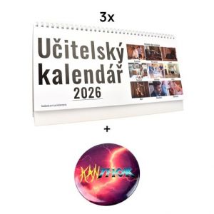 Učitelský kalendář - 3 ks + placka kanTHOR zdarma