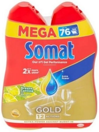 SOMAT Gold gel 76 dávek, 2x684ml