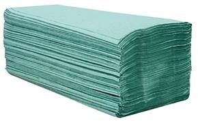 ZZ ručníky, 1vr., recykl, zelené, 4000 ks