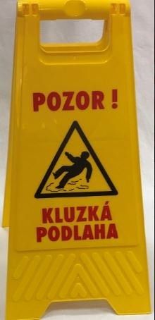 Tabule výstražná "Pozor kluzká podlaha"
