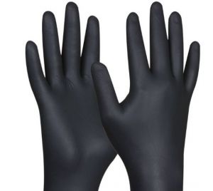 Rukavice vyšetřovací nitrilové černé velikost L 100 ks