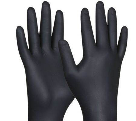 Rukavice vyšetřovací nitrilové černé velikost XL 100 ks
