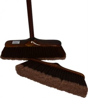 Smeták TOP 34 x 8 cm s tyčí hnědý imitace