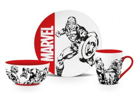 Dárkový set Marvel (miska/talíř/hrnek)