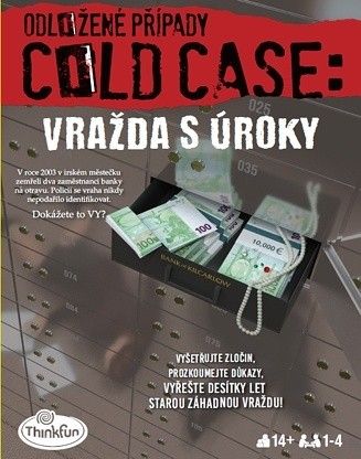Hlavolam ThinkFun Odložené případy: Vražda s úroky