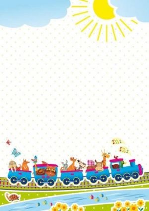 Diplom A4 -lokomotiva dětský vlak, 170 g/m2, 25 ks