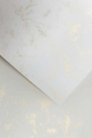 Ozdobný papír A4 Mramor - 220 g/m2, zlatý, 20 listů         