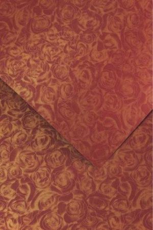 Ozdobný papír A4 Roses - 250 g/m2, bordó, 20 listů                           