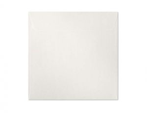 Ozdobné obálky Millenium - 15,8 x 15,8 cm, 120 g/m2, metalické, bílé, 10 ks