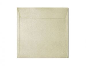 Ozdobné obálky Millenium - 15,8 x 15,8 cm, 120 g/m2, metalické, krémové, 10 ks