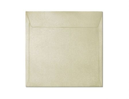 Ozdobné obálky Millenium - 15,8 x 15,8 cm, 120 g/m2, metalické, krémové, 10 ks
