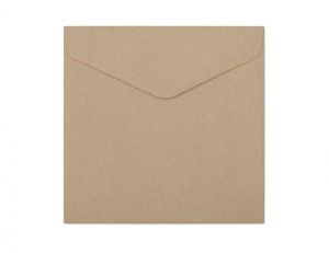 Ozdobné obálky Nature - 16 x 16 cm, 120 g/m2, tmavě béžové, 10 ks