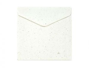 Ozdobné obálky Terazzo - 16 x 16 cm, 120 g/m2, bílé se vzorem, 10 ks